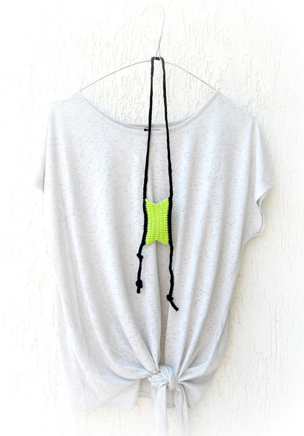 Neon Tribal Green Crochet Necklace / Summer Fashion - Fiber necklace neon for surf and beach europeanstreetteam - LikeFreja Neon Tribal Green Crochet Necklace / Summer Fashion - Fiber necklace neon for surf and beach europeanstreetteam - LikeFreja