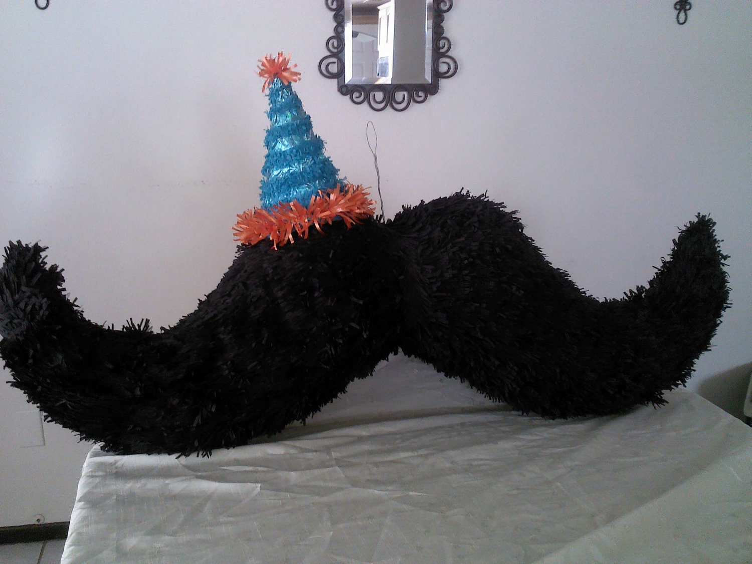 mustache little man party theme pinata