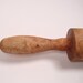 Red maple rolling pin, one solid piece of wood, handles, 20 inches including handles, traditional style