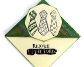 Masculine Bookmarks - Rejoice:  Men Neck Ties Corner Bookmark - Gifts For Guys - Under 5 Gift