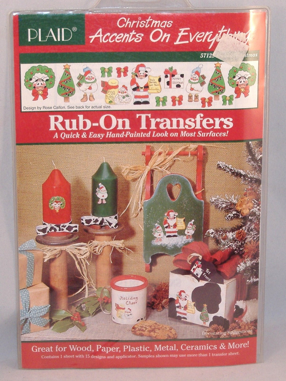 Rub-On Transfers - Mooey Christmas - Accents on Everything - Brand New