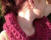 Cranberry Pink Snood Infinity Scarf