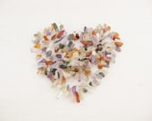 vintage 1970s multicolored crystal quartz necklace. STONES of THE SUN.