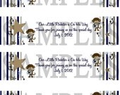 Monkey Rock Star Water Bottle label and Cup cake Toppers
