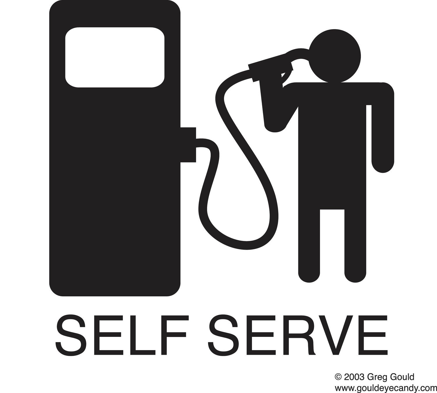 T-SHIRT: 'Self Serve', about High gas prices