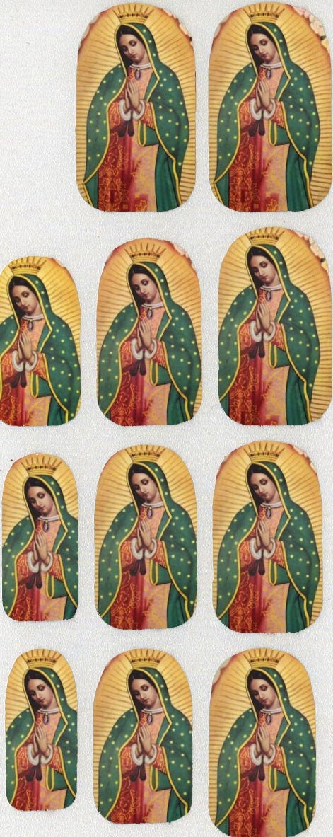 Awesome Mother's Day Gift Virgin of Guadalupe Mexican Nail Decals