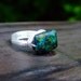 Monet Water Lilies - Australian Jasper Wire Wrapped Ring in Silver - Any Size Made to Order
