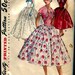 Vintage Simplicity Pattern 1655 Stunning Strapless Formal Evening Gown and Short Dressy Day Dress 1950 Fashion