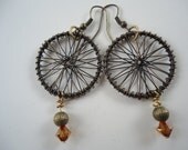 Brass Dream Catcher Earrings