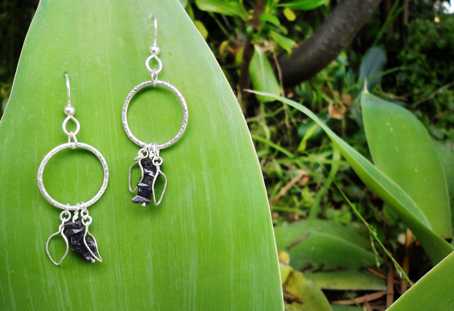 Silver Earrings, Falling Leaves Ringlets