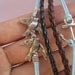 Bracelet--antique silver swallow anchor bracelet & double wax string chain
