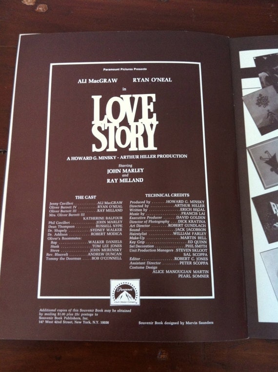 Love Story Movie - Illustrated Souvenir Book