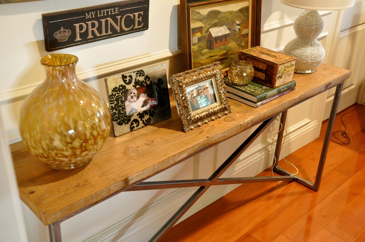Spire Entry Table - Reclaimed Wood Console, Sofa or Entry