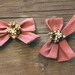 Dark Pink Vintage Wedding Shoe Clips