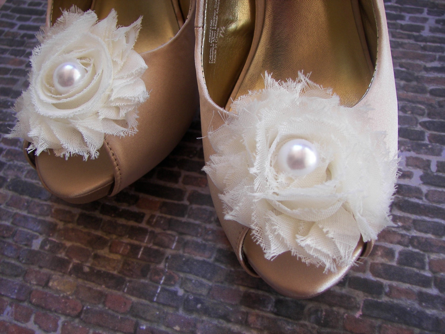 Wedding Chiffon  Flower Shoe Clips,Bridal Shoes Clips,Bridesmaid ,Special Occasions