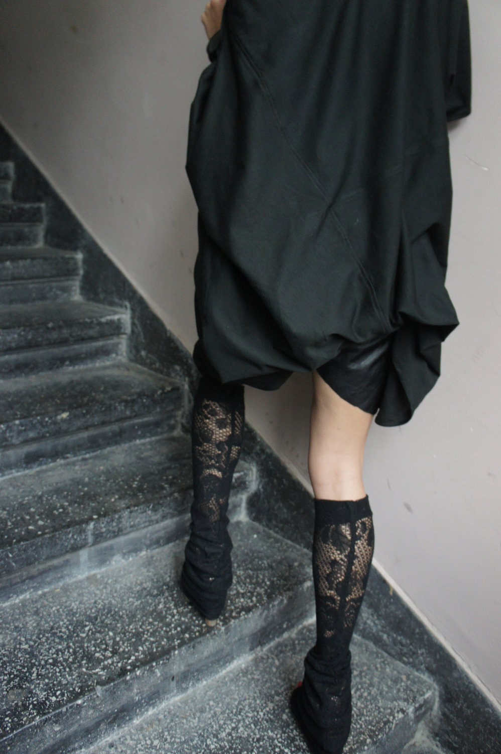 Black Cotton Casual Loose Blouse / Oversized Top