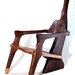 Sculptural walnut chair