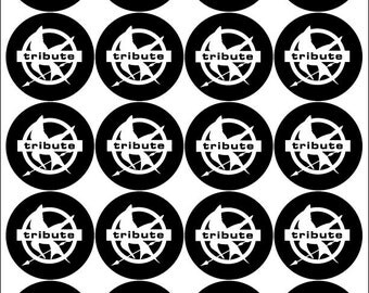 Mockingjay Tribute Sticker Sheet - Printable Hunger Games