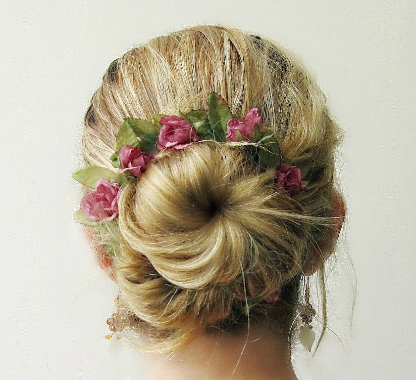 Briar Rose - Romantic Bun Belt, flower crown for your hair bun