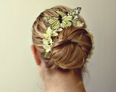 Snow White - Butterfly Bun Belt, flower crown for your hair bun