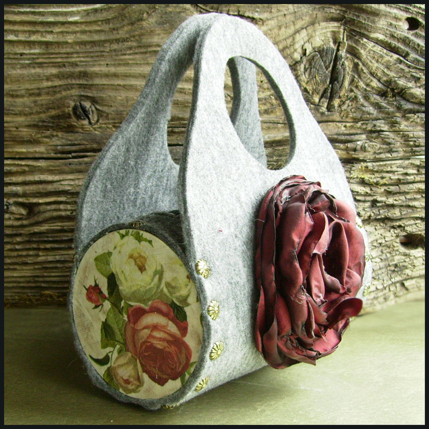 unique item - felt bag - handmade - agnieszkamalik