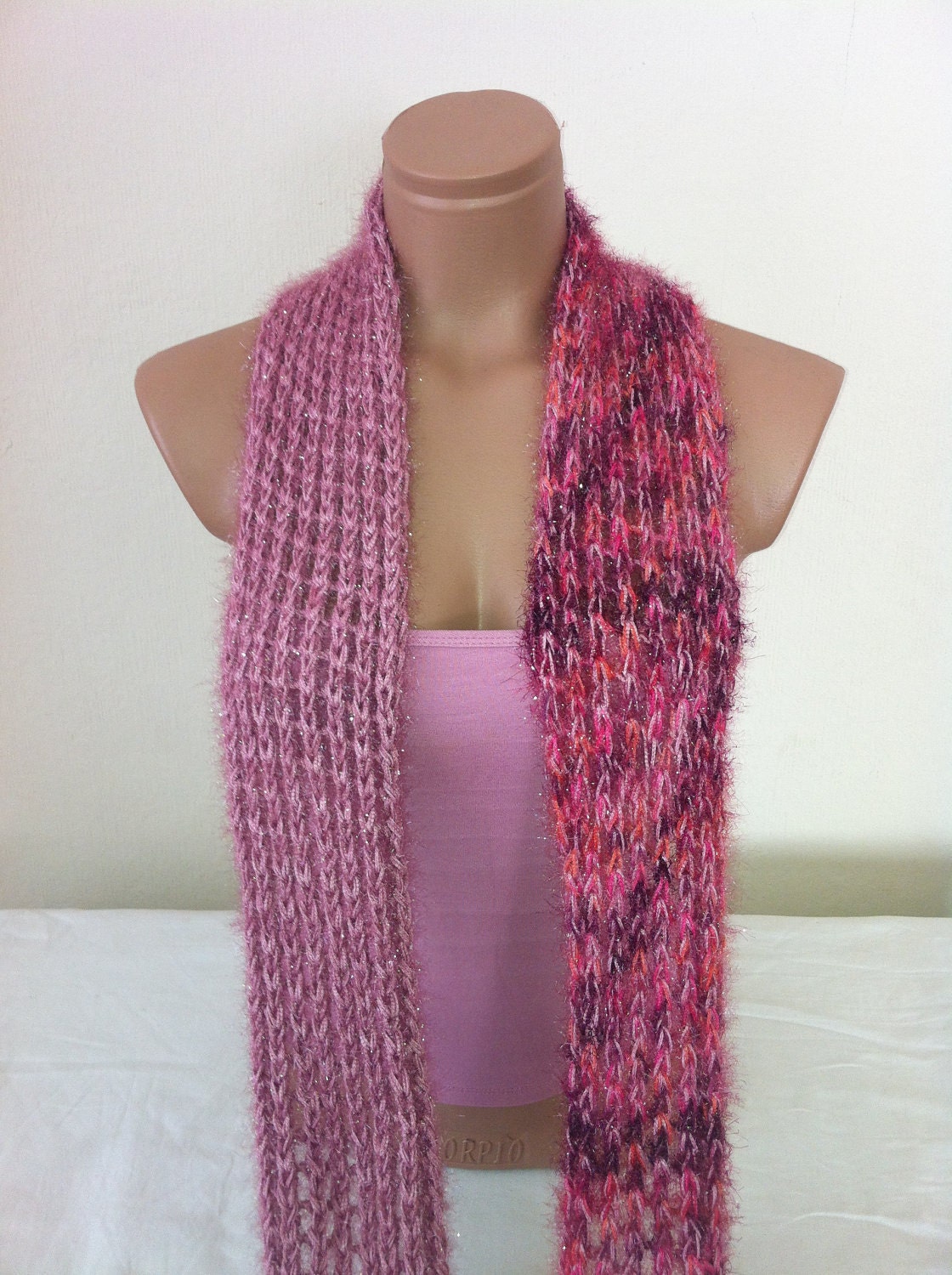 Pink infinity scarf