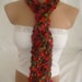 Hand knitted colorful elegant scarf