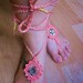 Barefoot sandles PEACH sandal barefoot summer sandles women crochet women barefoot sandals bottomless shoes anklets .
