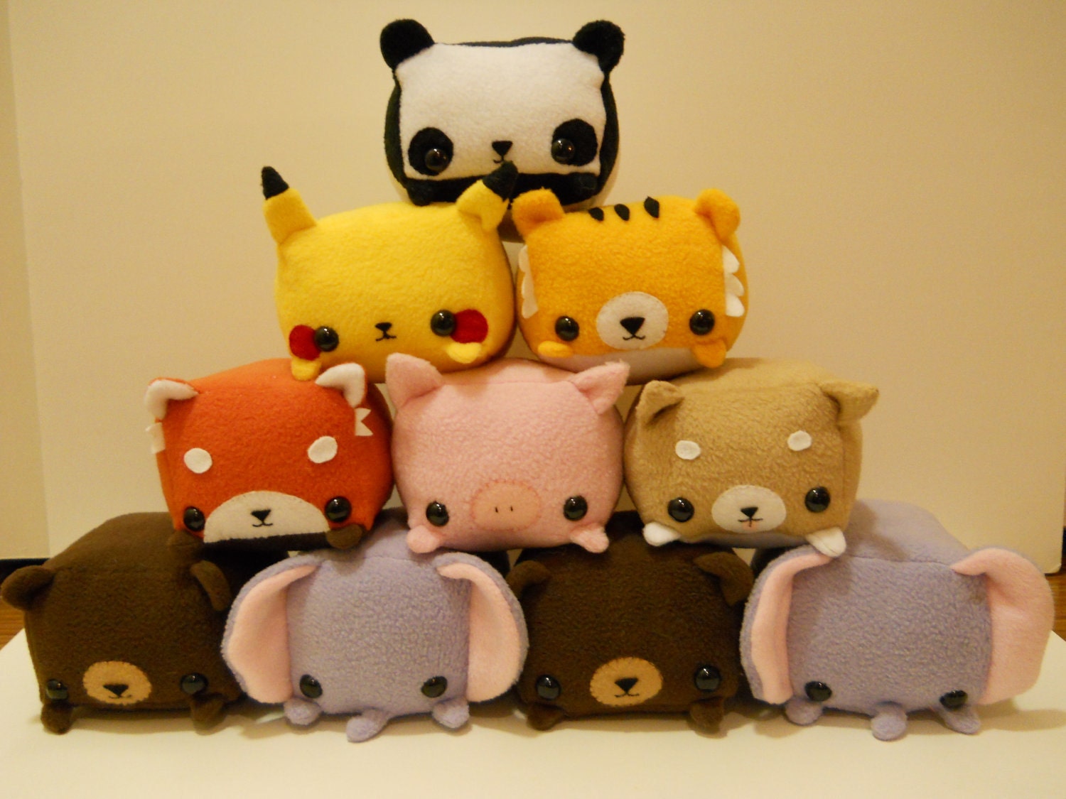 Rectangle Animals Pikachu pokemon plush RESERVED