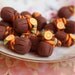 Handmade Cupcake beads, 5pcs Mini Chocolate Orange Cupcakes charms