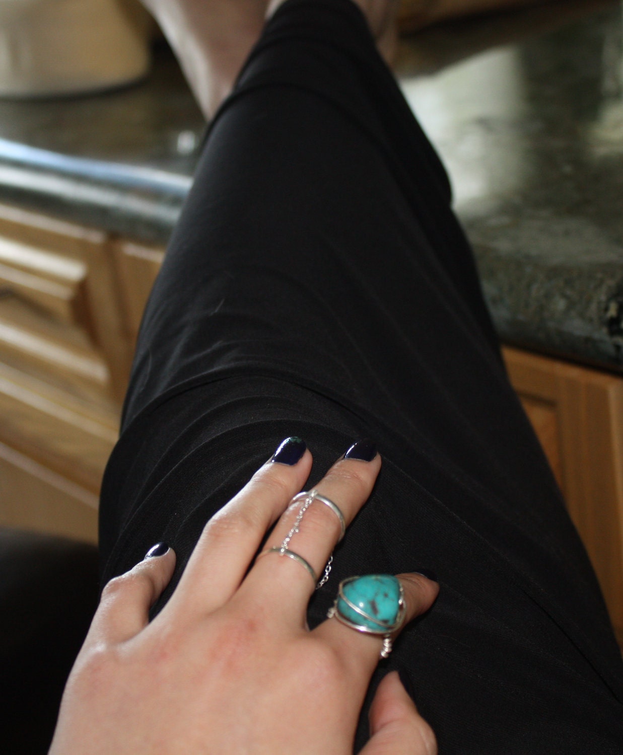 Exquisite Double Chain Ring