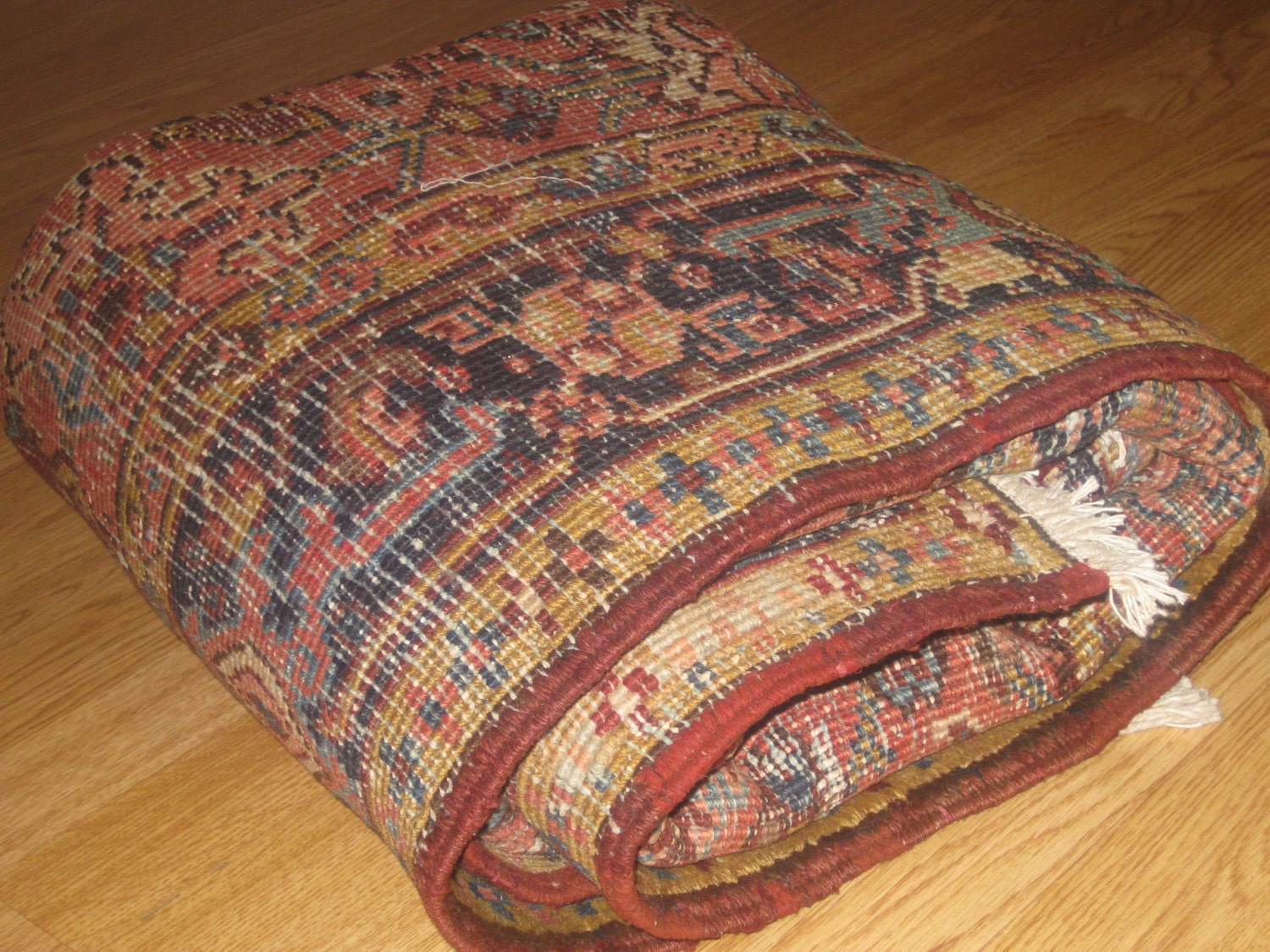 Original Semi Antique Handwoven Persian Rug, Goravan rug