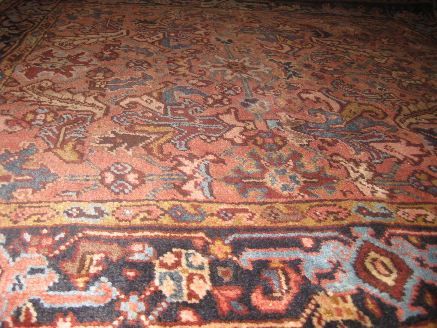 Original Semi Antique Handwoven Persian Rug, Goravan rug