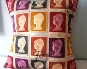 Queen Stamp Cushion / Pillow Penny Royal