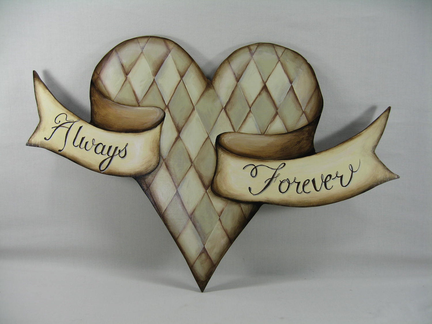 Handmade Custom Wood Wedding Signs Personalized Anniversary Sign Whimsical Handpainted by Beth Baker  -- Free Priority Shipping Included