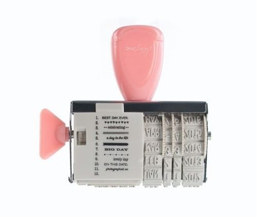 In Stock American Crafts Dear Lizzy Roller Neopolitan Date Stamp