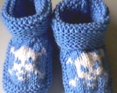 Baby Pirate HAND KNITTED booties - 9-12 months - Choose from many colours available