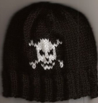 Baby Pirate HAND KNITTED beanie hat - 18-24 months - Many colours available