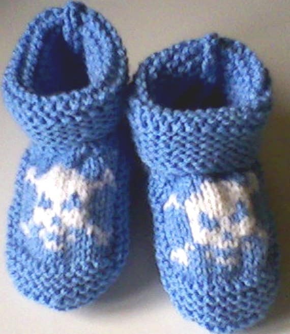 Baby Pirate HAND KNITTED booties - 12-18 months - Many colours available