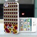 black yellow red pattern Rubber case iphone 4 case iphone 4s case Hard case Iphone 5 case unique case