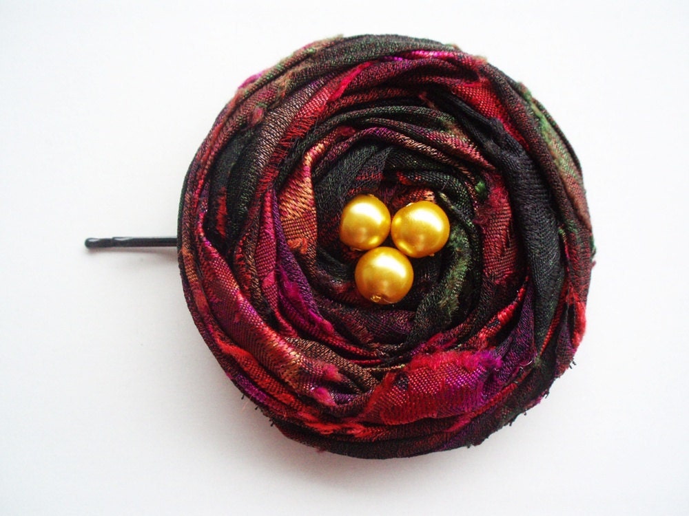 Multicolor Roses Hair Bridal Bobby Pin