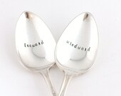 Sailor Spoon Set Leeward Windward Nautical Decor Hand Stamped Flatware