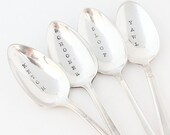 Nautical Spoons Sailboat Hulls Ketch, Sloop, Yawl, Schooner. Hand Stamped Nautical Coffee Spoon Set for the Sailor