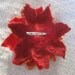 Red Orange Yellow Felted Flower Brooch, Nuno Felted Wool, Fire shades, under 20 dollars for her