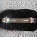 Nuno Felted Wool Hair Barrette Clip: Black, Grey, Silver. Elegant Classic. Wool and Silk