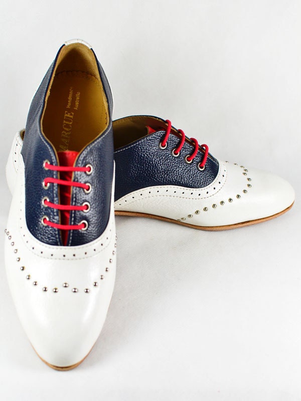 MARCUE -  Women's - Handmade Leather Shoes - Tricolour Oxford