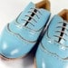 MARCUE - Women's - Handmade Leather Shoes - Light Blue Double Brogues
