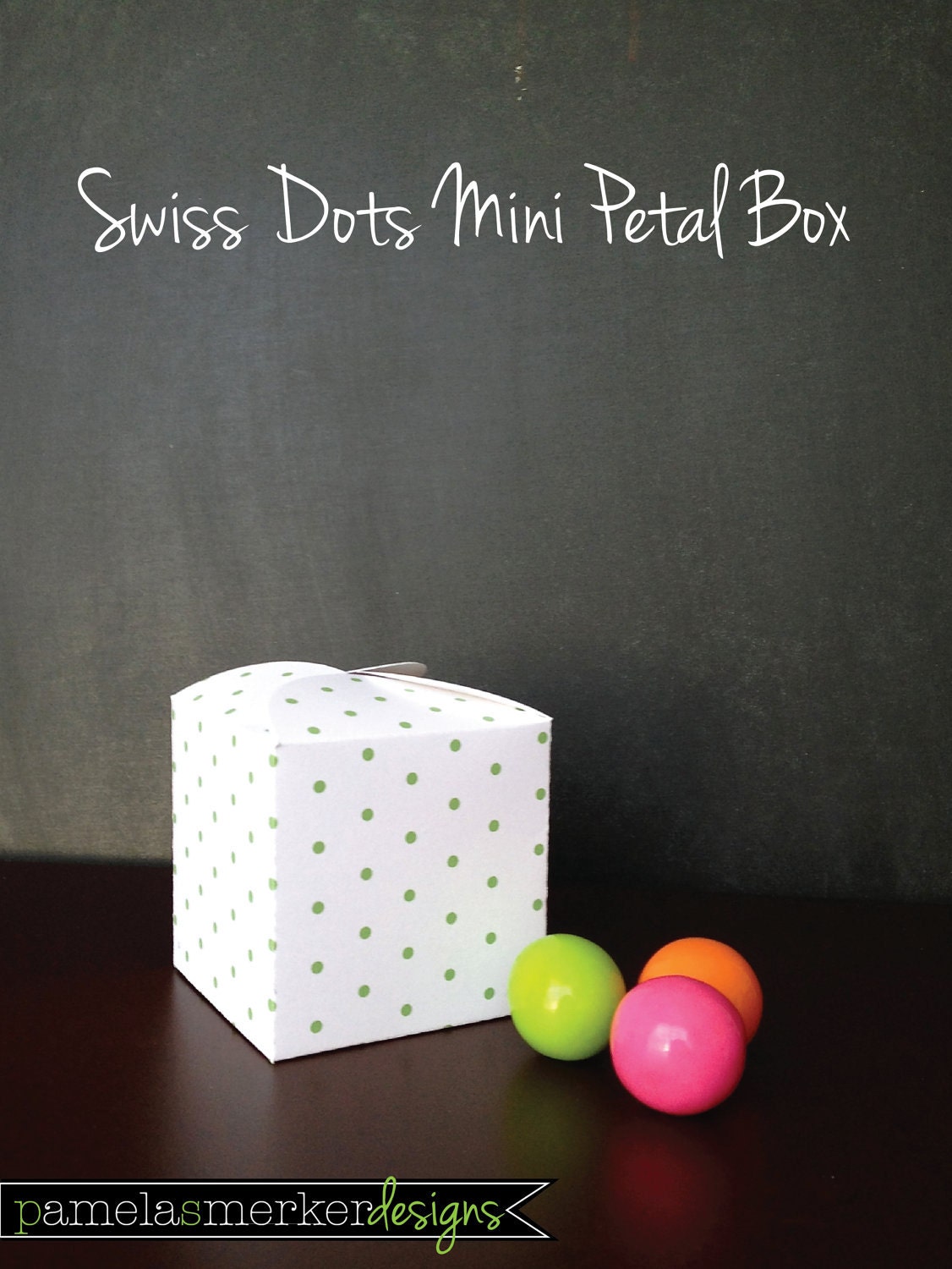 Pick a Color Swiss Dots Mini Petal Favor Box