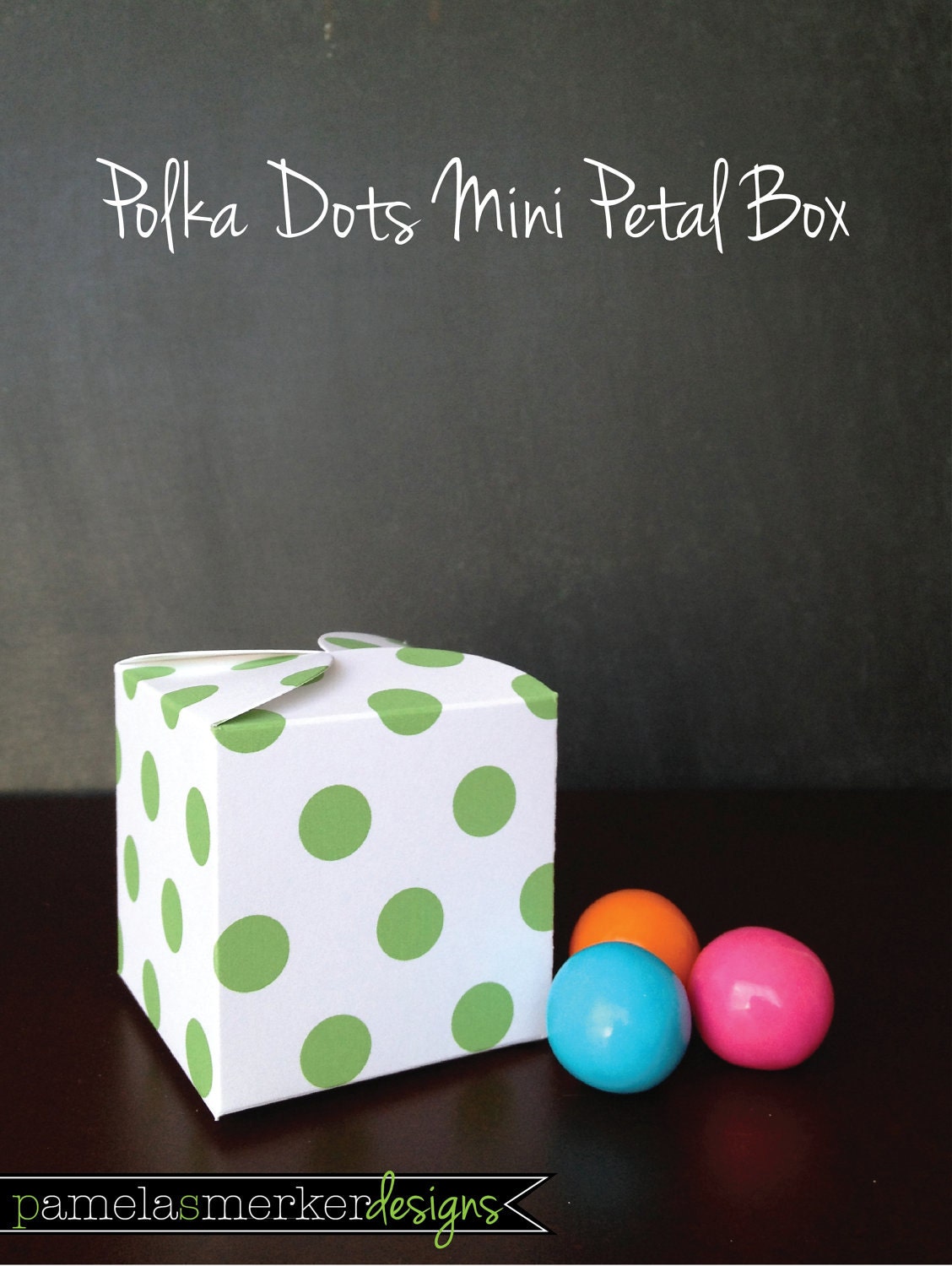 Pick a Color Polka Dot Mini Petal Favor Box