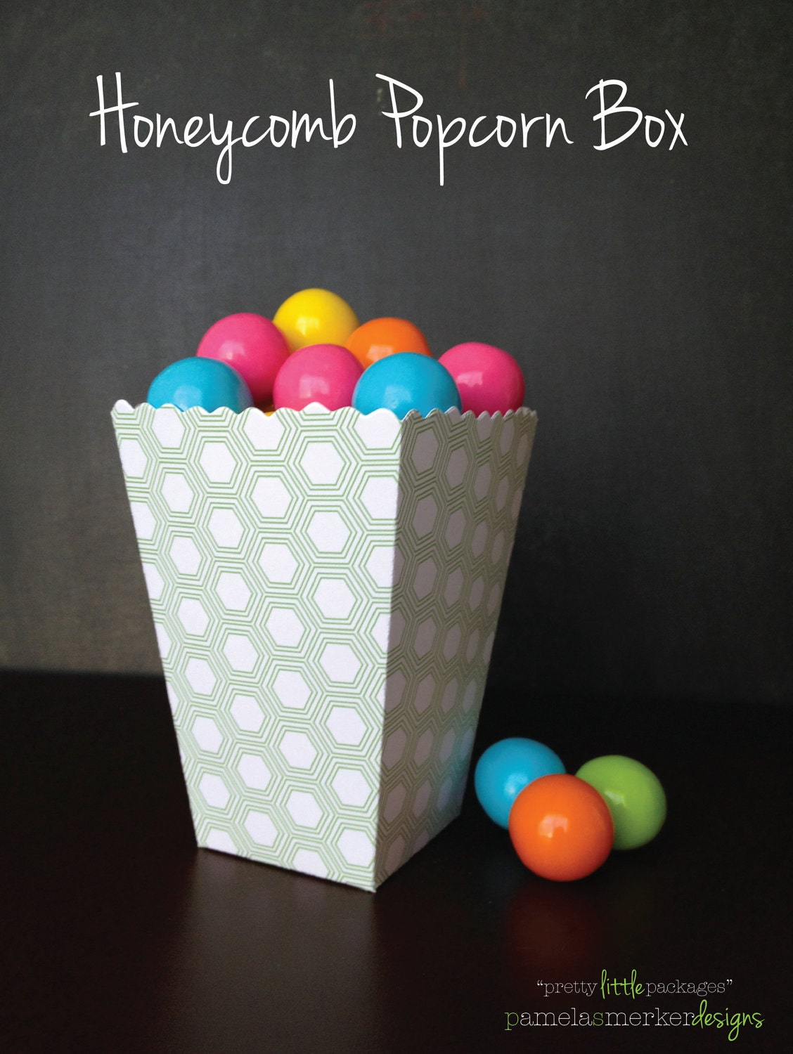 Pick a Color Honeycomb Popcorn Box